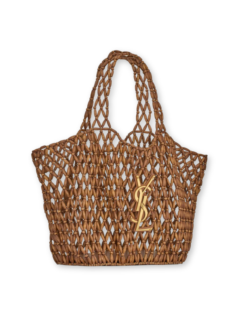 YVES SAINT LAURENT • Wood Beads Bag