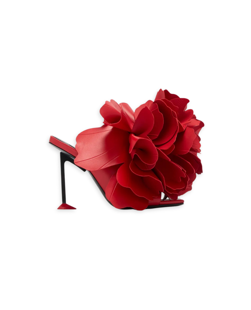 GIVENCHY • Floral-Appliqué Heeled Sandals