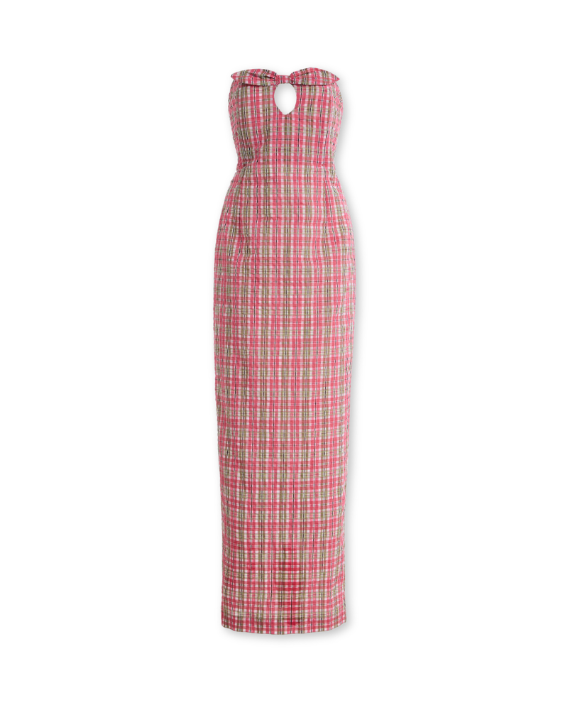 BERNADETTE  •  Checked Seersucker Dress