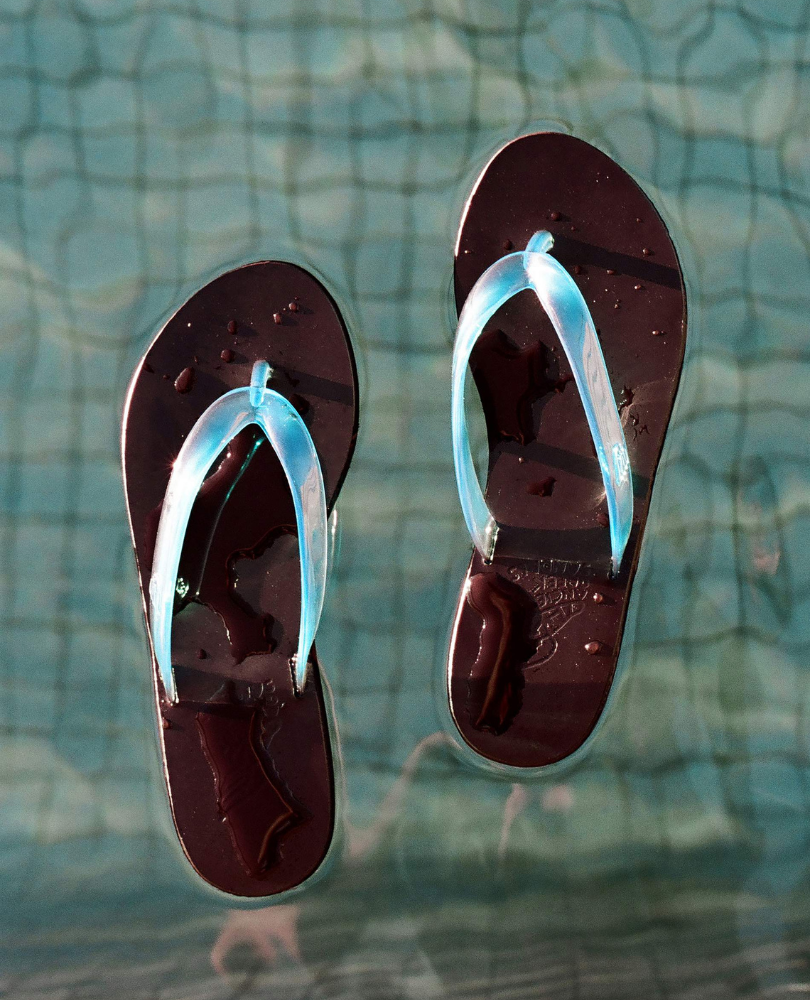 ANCIENT GREEK SANDALS • Jelly Blue Sandals