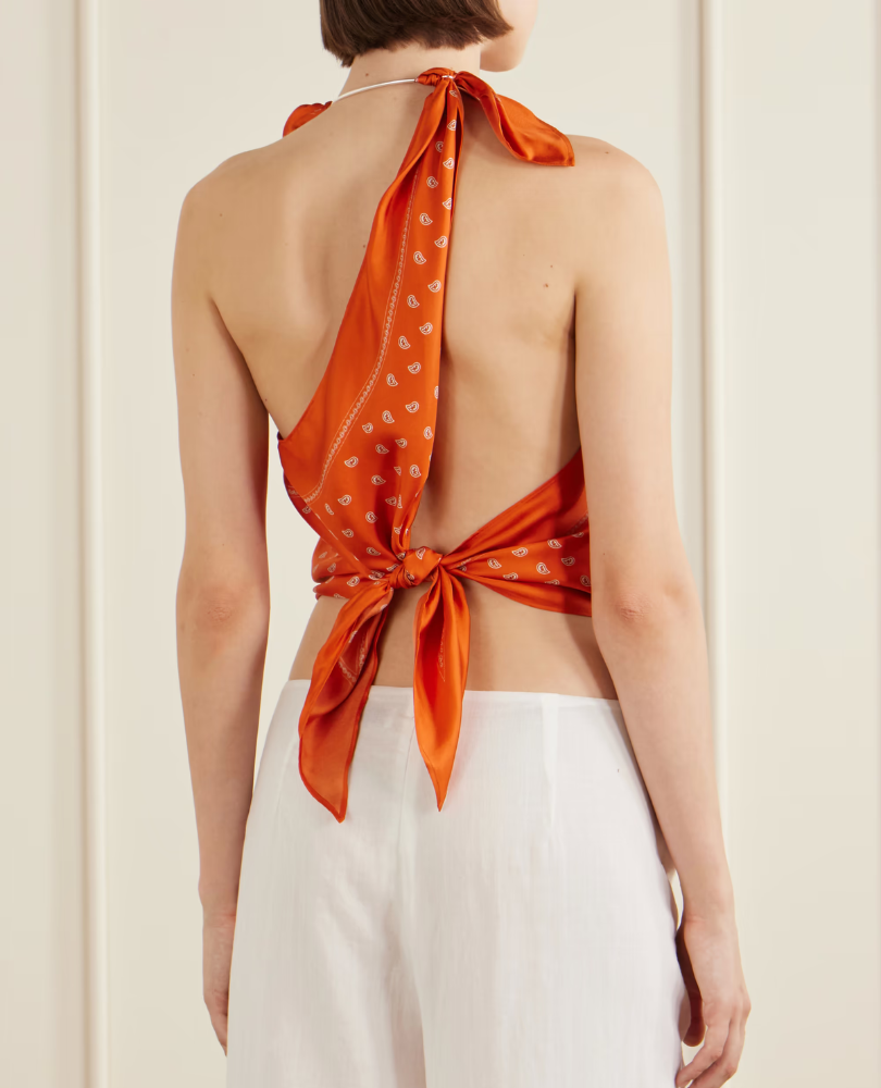 CHRISTOPHER ESBER • Bandana Silk Top